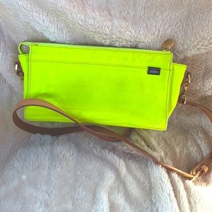 Kate Spade crossbody fluorescent yellow purse. Worn once for an event.